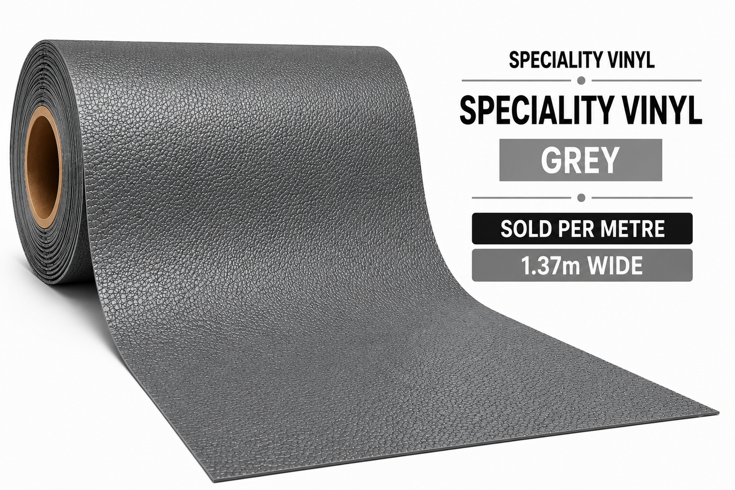 Speciality Vinyl Per Meter – Grey | 1.37m Wide