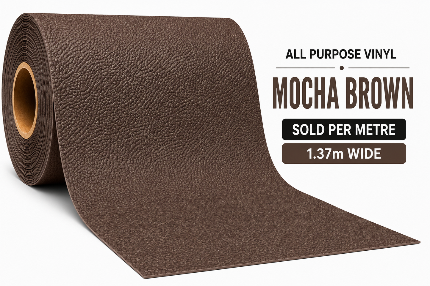 All Purpose Vinyl Per Meter – Mocha Brown | 1.37m Wide