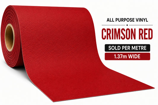 All Purpose Vinyl per Meter – Crimson Red | 1.37m Wide