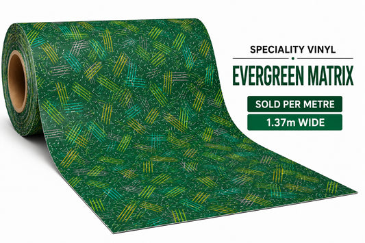 Speciality Vinyl per Meter – Evergreen Matrix | 1.37m Wide