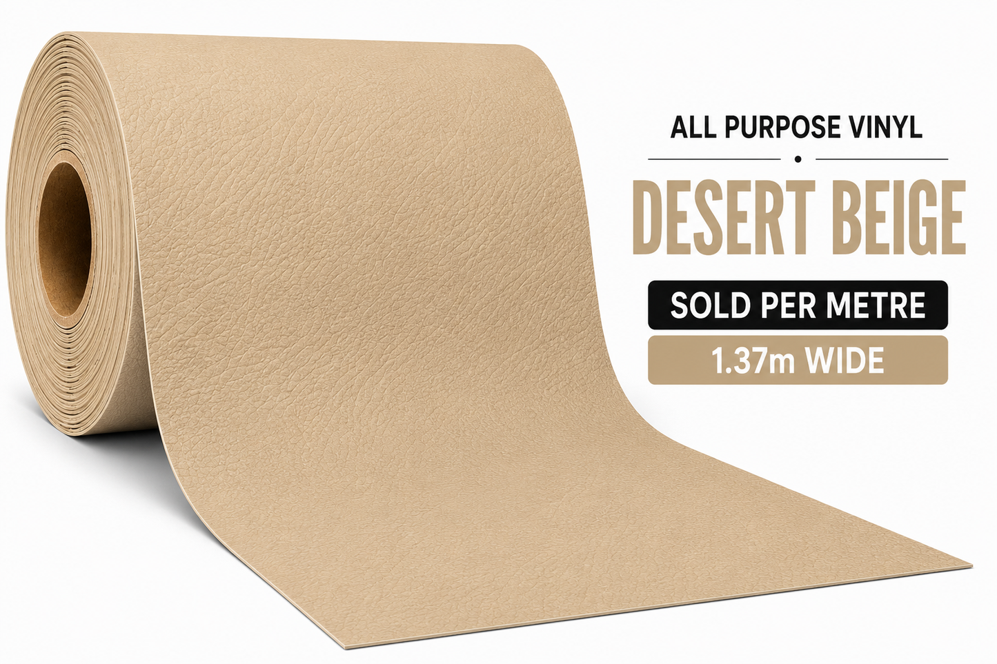 All Purpose Vinyl Per Meter – Desert Beige | 1.37m Wide